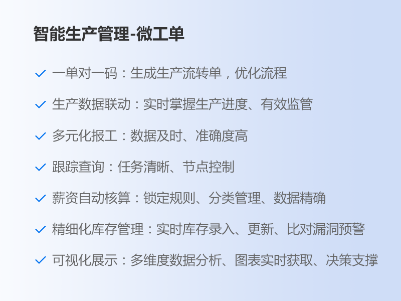 智能生产管理-微工单